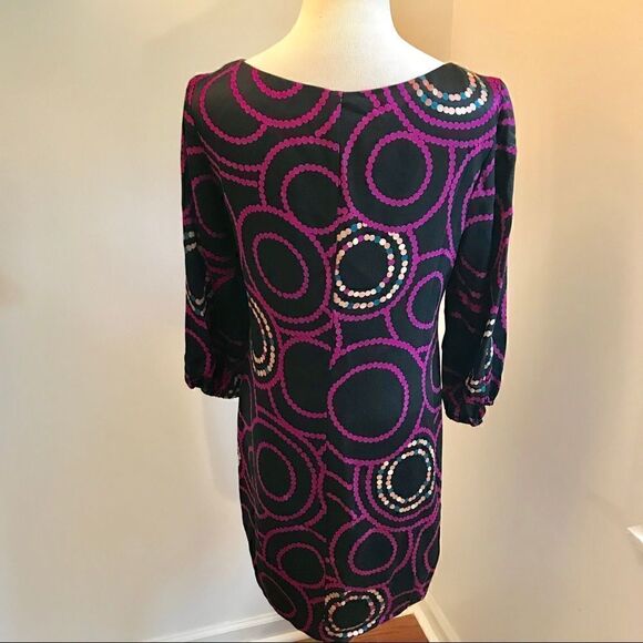 Trina Turk Long Sleeve Dress Circle Design Sz 6 - Picture 3 of 7